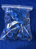 Dark Wheel Assort. R/G/B (100 Pack) - Co2 Dragster Product Line - Activity Based Supplies